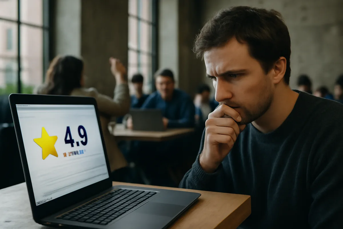 Une note de 4,9 sur 5 est-elle toujours fiable — Pas forcément. Une moyenne élevée peut refléter une vraie satisfaction, mais aussi un petit nombre d'avis très positifs, une fenêtre temporelle courte, ou des pratiques qui biaisent les retours. Avec seulement
