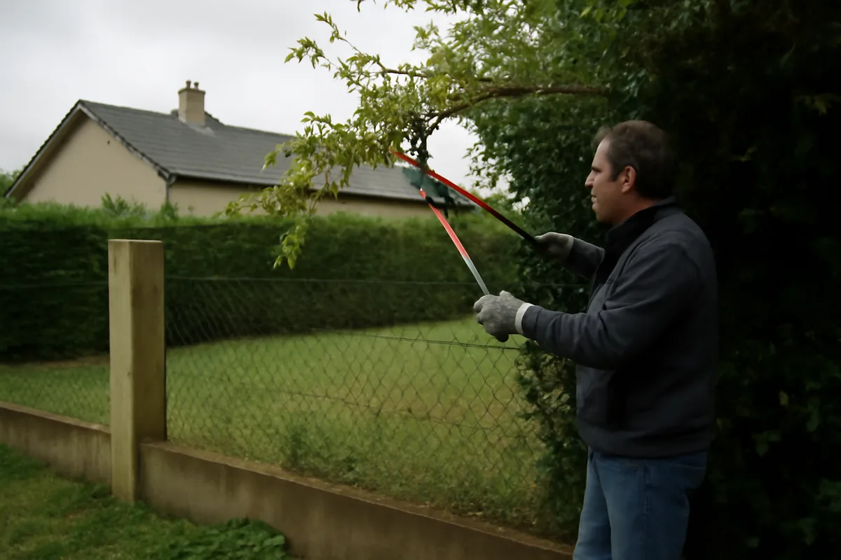 Puis-je couper moi-même les branches qui empiètent chez moi — Vous pouvez nettoyer votre terrain des racines ou des ronces qui s'étendent sur votre propriété. En revanche, pour les branches qui dépassent depuis la haie du voisin, la règle est différente.
