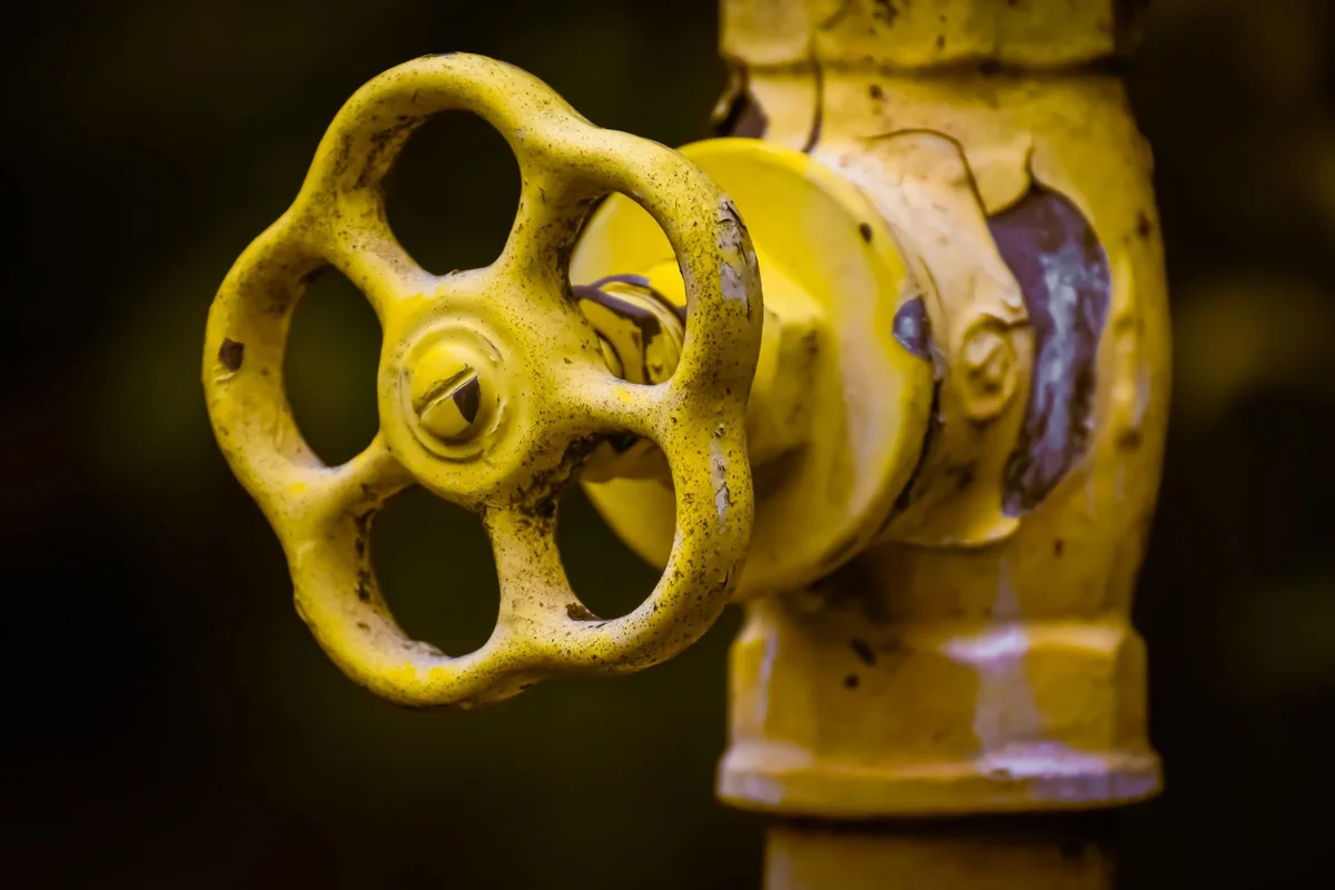 Robinet d'arrêt d'eau principal dans un sous-sol