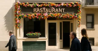 Quelles démarches pour faire retirer des fleurs artificielles de la façade d'un restaurant ?