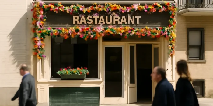 Quelles démarches pour faire retirer des fleurs artificielles de la façade d'un restaurant ?